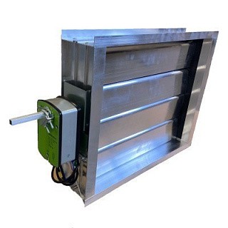 Заслонка воздушная прямоугольная ZE с приводом и электроподогревом